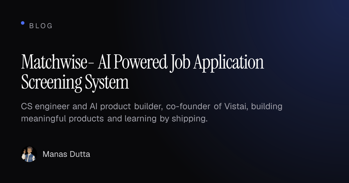 Matchwise- AI Powered Job Application Screening System